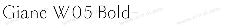 Giane W05 Bold字体转换